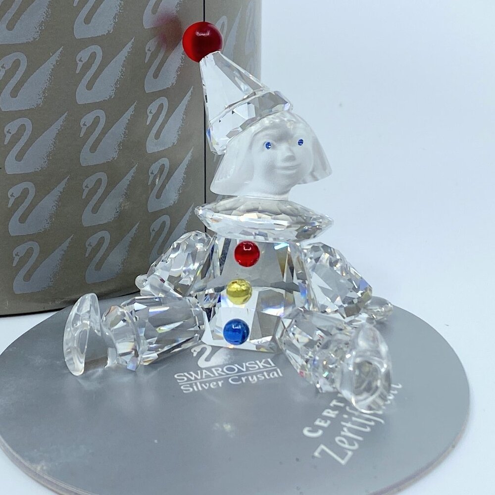 Swarovski crystal figurine puppet clown in original box Mint S156
